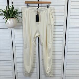 New XL‎ Twenty Montreal Cream Sunnyside Reverse Loop Terry Sweatpant Jogger Pant